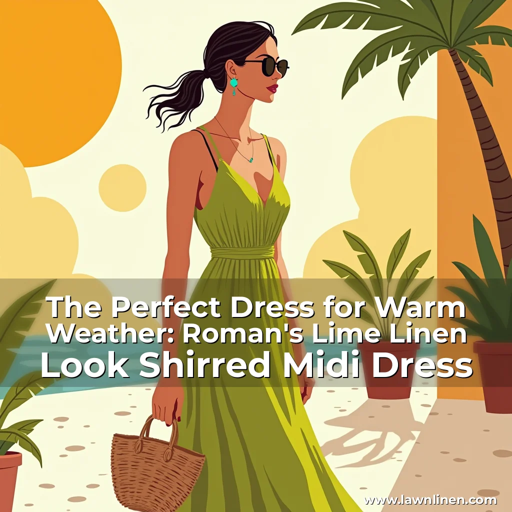 Read more about the article The Perfect Dress for Warm Weather: Roman’s Lime Linen Look Shirred Midi Dress