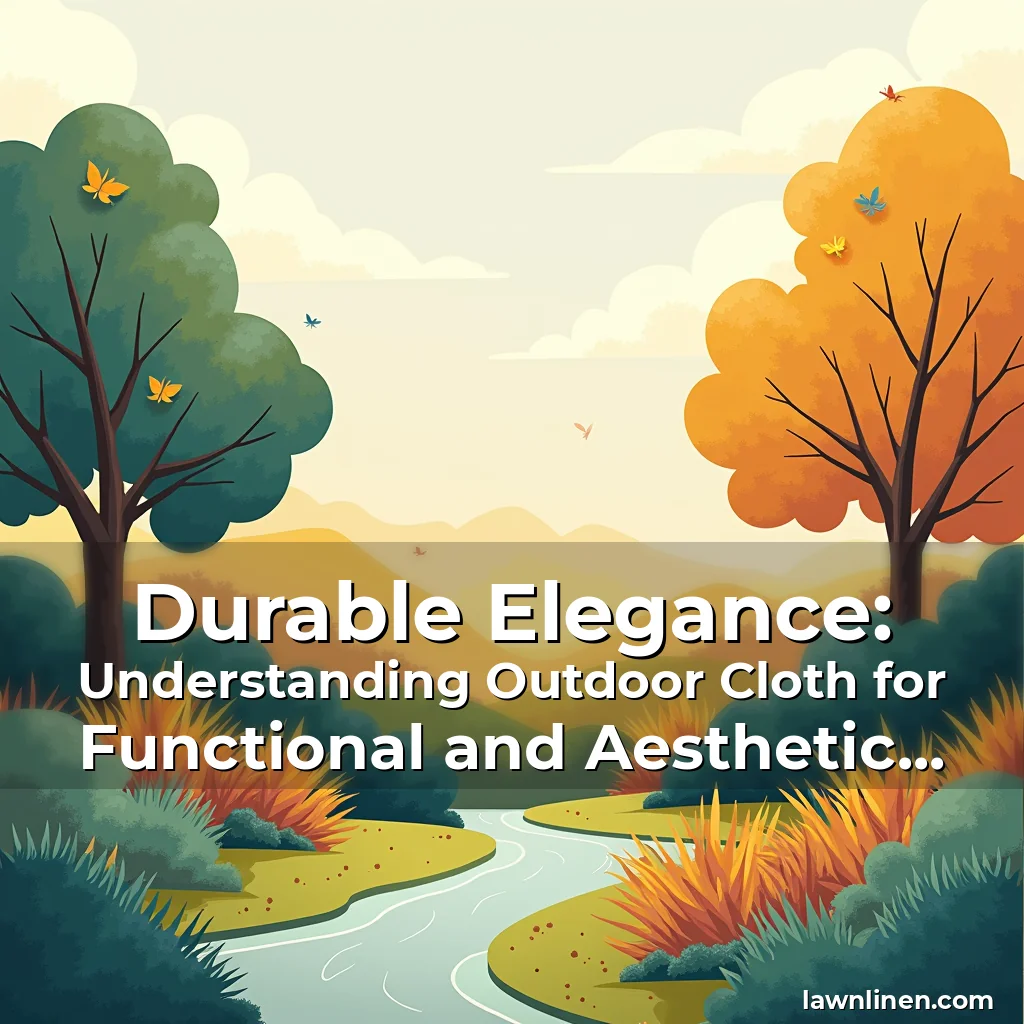Read more about the article Durable Elegance: Understanding Outdoor Cloth for Functional and Aesthetic Landscaping